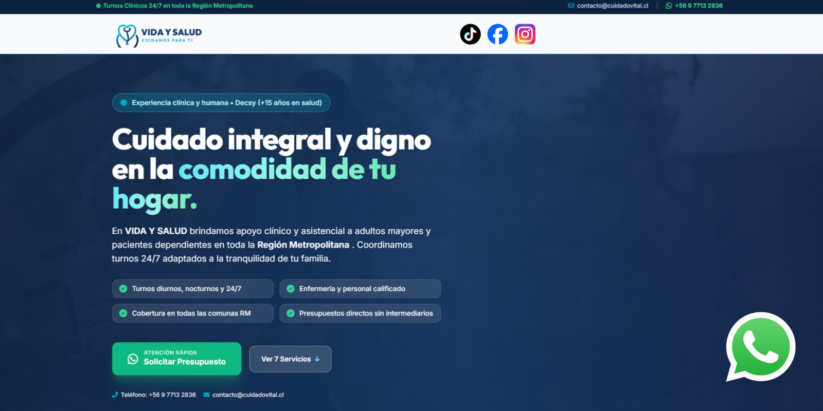 Sitio web de Cuidado Vital